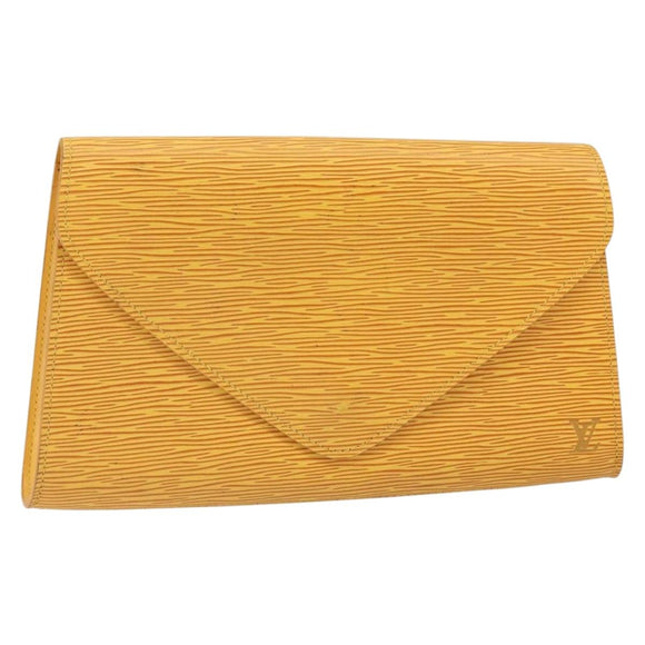 LOUIS VUITTON Epi Art Deco Clutch Bag Yellow M52639 LV Auth 157540