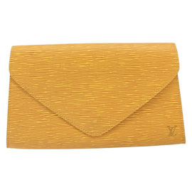 LOUIS VUITTON Epi Art Deco Clutch Bag Yellow M52639 LV Auth 157540 - 0