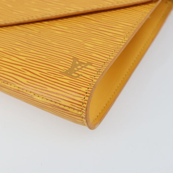LOUIS VUITTON Epi Art Deco Clutch Bag Yellow M52639 LV Auth 157540