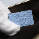 GUCCI Clutch Bag Leather Light Blue Gold 376858 Auth 157541V-11