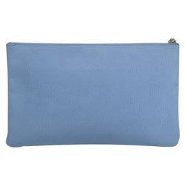 GUCCI Clutch Bag Leather Light Blue Gold 376858 Auth 157541V - 0