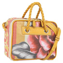 BALENCIAGA Flower Hand Bag Canvas 2way Pink Silver Auth 157542V-1