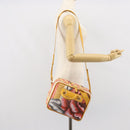 BALENCIAGA Flower Hand Bag Canvas 2way Pink Silver Auth 157542V-27