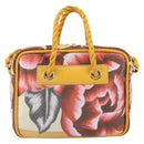 BALENCIAGA Flower Hand Bag Canvas 2way Pink Silver Auth 157542V-2
