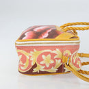 BALENCIAGA Flower Hand Bag Canvas 2way Pink Silver Auth 157542V-3