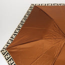 FENDI Zucca Canvas Umbrella Nylon Brown Black Auth 157545V-3