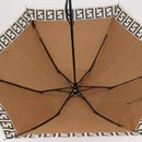 FENDI Zucca Canvas Umbrella Nylon Brown Black Auth 157545V-9