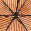 FENDI Zucchino Canvas Umbrella Nylon Brown Auth 157546V-8