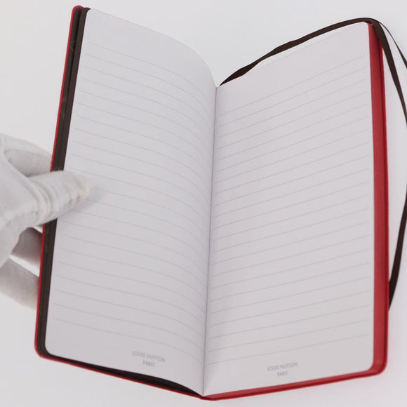 LOUIS VUITTON Notebook MN Planner Canvas Red GI1186 LV Auth 157547