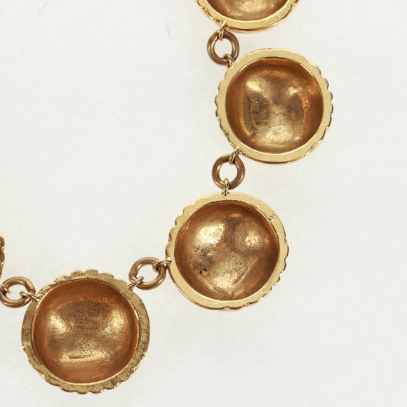 CHANEL Necklace metal Gold CC Auth 157548SAV