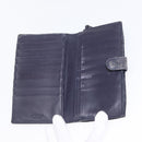 BOTTEGA VENETA INTRECCIATO Long Wallet Leather Black Auth 157551-8