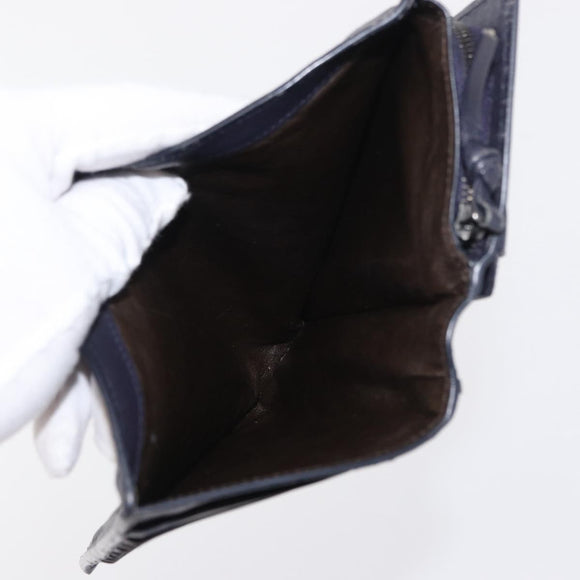 BOTTEGA VENETA INTRECCIATO Long Wallet Leather Black Auth 157551