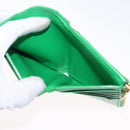 BOTTEGA VENETA INTRECCIATO Long Wallet Leather Green Auth 157552-9