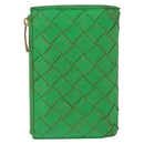 BOTTEGA VENETA INTRECCIATO Long Wallet Leather Green Auth 157552-13