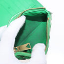 BOTTEGA VENETA INTRECCIATO Long Wallet Leather Green Auth 157552-11
