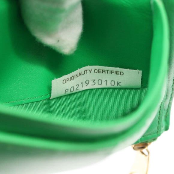 BOTTEGA VENETA INTRECCIATO Long Wallet Leather Green Auth 157552