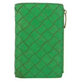 BOTTEGA VENETA INTRECCIATO Long Wallet Leather Green Auth 157552 - 0