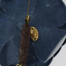 CHANEL Brooch Leather Light Blue CC Auth 157558V-11
