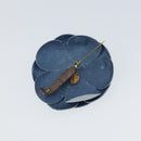 CHANEL Brooch Leather Light Blue CC Auth 157558V-7