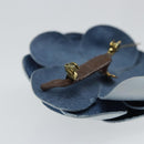 CHANEL Brooch Leather Light Blue CC Auth 157558V-9