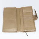GUCCI GG Supreme Long Wallet PVC Beige Gold Auth 157560-9