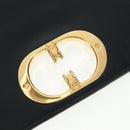 Christian Dior Caro Medium Cannage Bag Calf Skin Black Gold Auth 157570SM-18