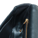 Christian Dior Caro Medium Cannage Bag Calf Skin Black Gold Auth 157570SM-22