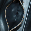 Christian Dior Caro Medium Cannage Bag Calf Skin Black Gold Auth 157570SM-24