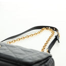 Christian Dior Caro Medium Cannage Bag Calf Skin Black Gold Auth 157570SM-9