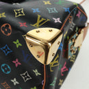 LOUIS VUITTON Monogram Multicolor Speedy 30 Hand Bag Black M92642 Auth 157571SM-16