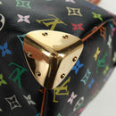LOUIS VUITTON Monogram Multicolor Speedy 30 Hand Bag Black M92642 Auth 157571SM-18