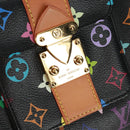 LOUIS VUITTON Monogram Multicolor Speedy 30 Hand Bag Black M92642 Auth 157571SM-19