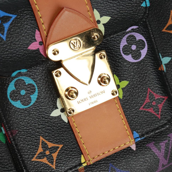 LOUIS VUITTON Monogram Multicolor Speedy 30 Hand Bag Black M92642 Auth 157571SM
