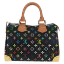 LOUIS VUITTON Monogram Multicolor Speedy 30 Hand Bag Black M92642 Auth 157571SM-3