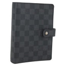 LOUIS VUITTON Damier Graphite Agenda MM Day Planner Cover R20242 LV Auth 157572-1