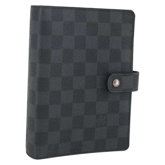 LOUIS VUITTON Damier Graphite Agenda MM Day Planner Cover R20242 LV Auth 157572