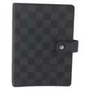 LOUIS VUITTON Damier Graphite Agenda MM Day Planner Cover R20242 LV Auth 157572-13