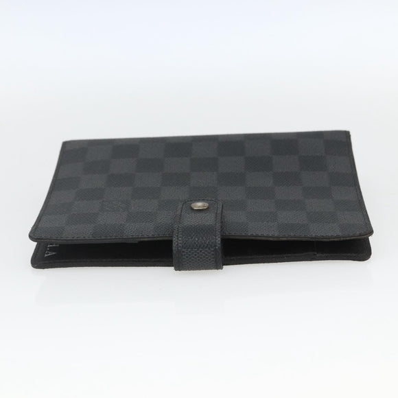 LOUIS VUITTON Damier Graphite Agenda MM Day Planner Cover R20242 LV Auth 157572