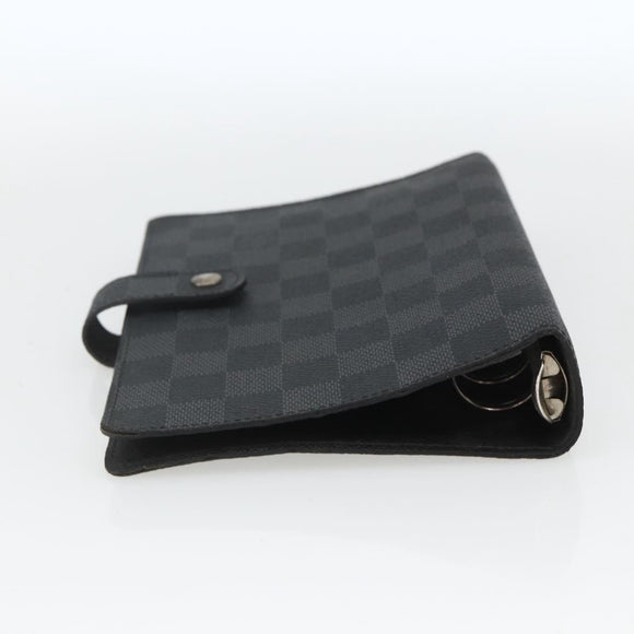 LOUIS VUITTON Damier Graphite Agenda MM Day Planner Cover R20242 LV Auth 157572