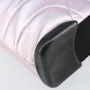 PRADA Shoulder Bag Leather Silver Metallic pink Auth 157579-15
