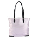 PRADA Shoulder Bag Leather Silver Metallic pink Auth 157579-13