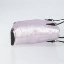 PRADA Shoulder Bag Leather Silver Metallic pink Auth 157579-3