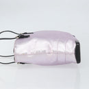 PRADA Shoulder Bag Leather Silver Metallic pink Auth 157579-4