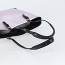 PRADA Shoulder Bag Leather Silver Metallic pink Auth 157579-7