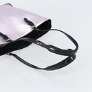 PRADA Shoulder Bag Leather Silver Metallic pink Auth 157579-8