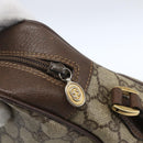 GUCCI GG Supreme Web Sherry Line Bag PVC Beige Gold 001 56 6472 Auth 157580-8