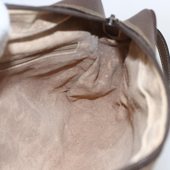 GUCCI GG Supreme Web Sherry Line Bag PVC Beige Gold 001 56 6472 Auth 157580