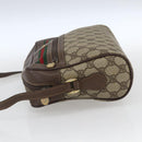 GUCCI GG Supreme Web Sherry Line Bag PVC Beige Gold 001 56 6472 Auth 157580-3