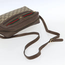 GUCCI GG Supreme Web Sherry Line Bag PVC Beige Gold 001 56 6472 Auth 157580-7