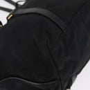 PRADA Tote Bag Nylon Black Gold Auth 157581-15